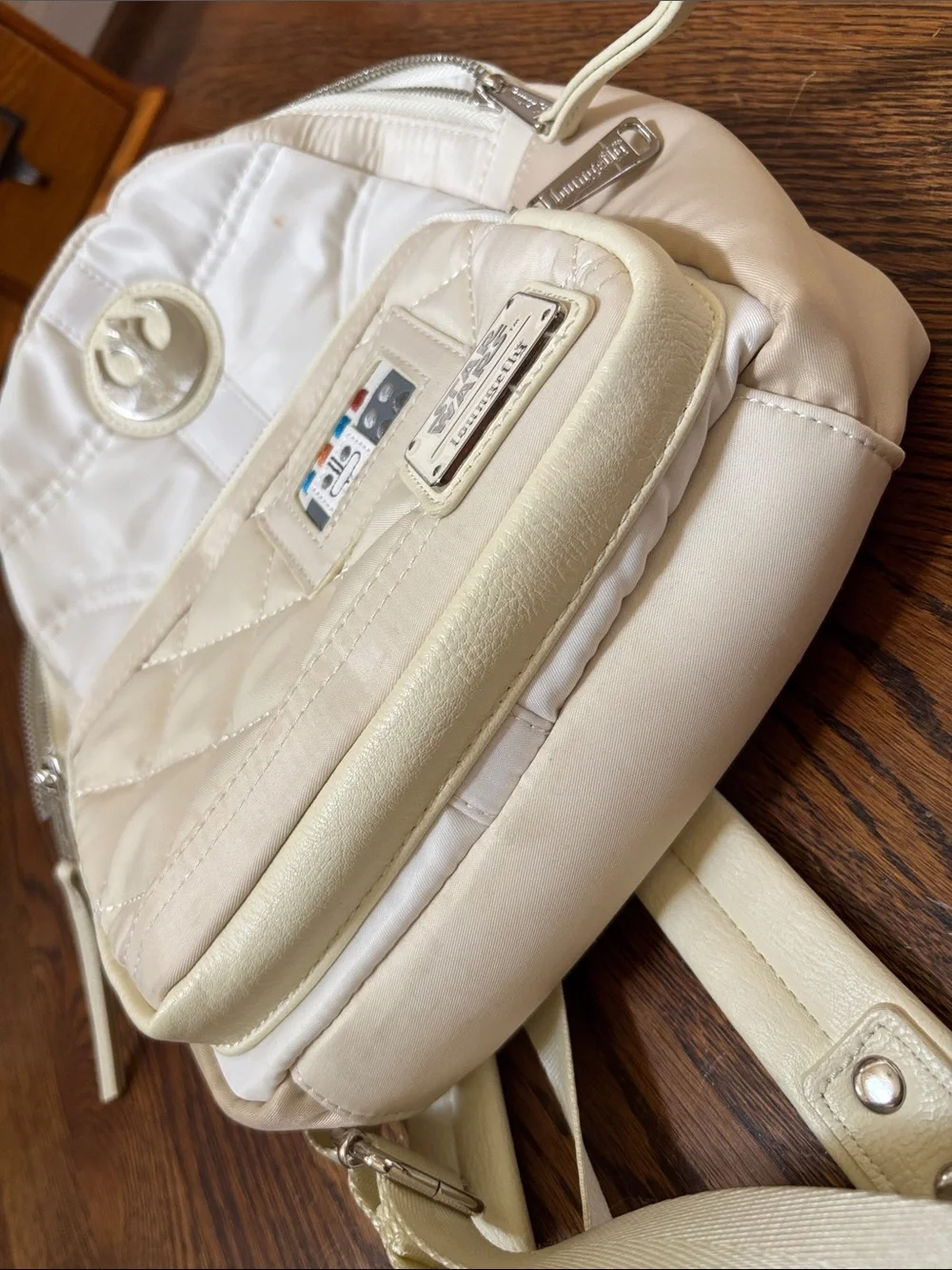 Loungefly Cream Quilted Star Wars Rebel Emblem Mini Backpack Hoth Princess Leia
